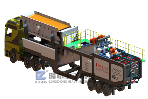 可移動(dòng)的洗沙生產(chǎn)線(xiàn)：附帶壓濾機(jī)方便快捷